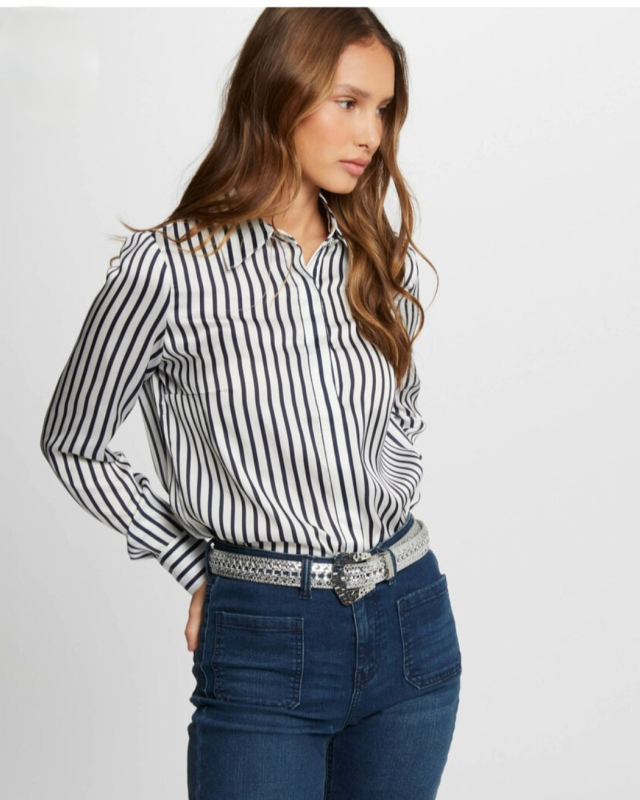 ΠΟΥΚΑΜΙΣΟ CHICHI OFF WHITE/MARINE
